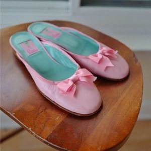 Vintage Lily Pulitzer Bow Slides Mules Sz 9